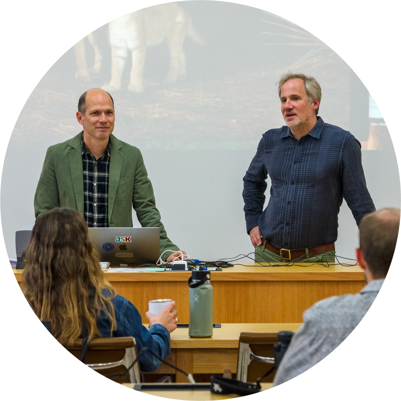 Two faculty giving presentation